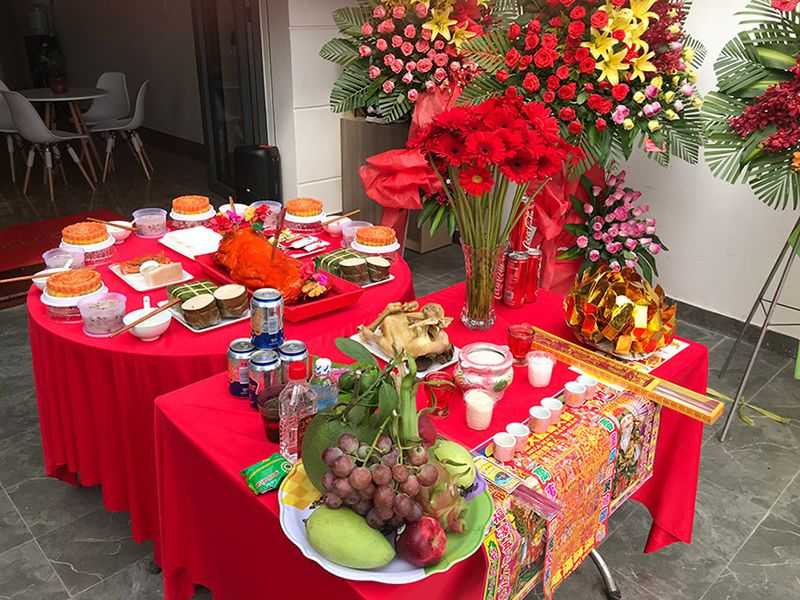 Mâm cỗ cúng khai trương cửa hàng cần phải có