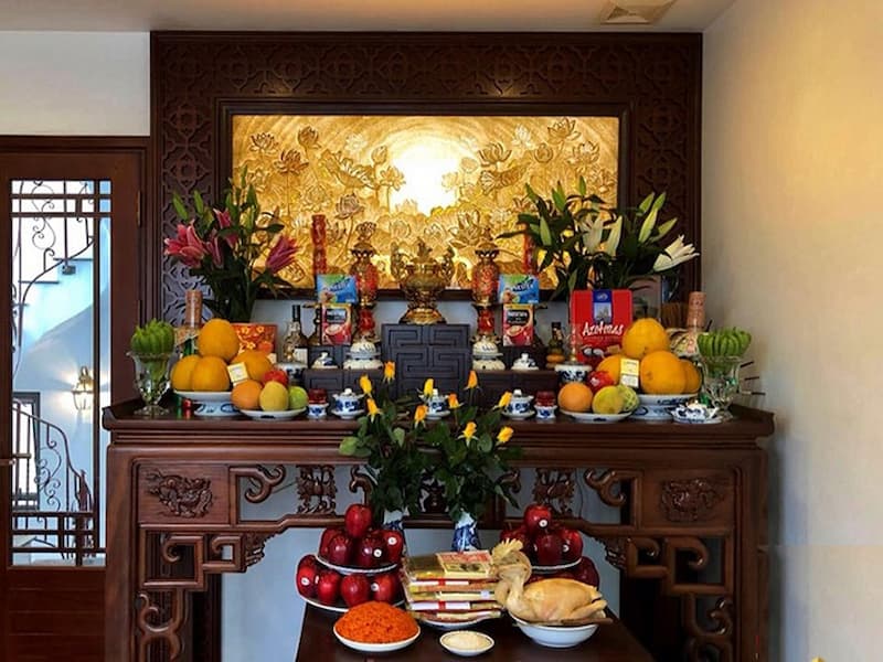 Bàn thờ chính là nơi yên vị của tổ tiên đã khuất